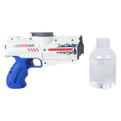 Sun Fun elektrische Wasserpistole mit Flasche, 18 cm, weiß, blau, Spielzeug.