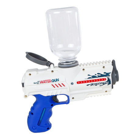 Sun Fun elektrische Wasserpistole mit Flasche, 18 cm, weiß, blau, Spielzeug.