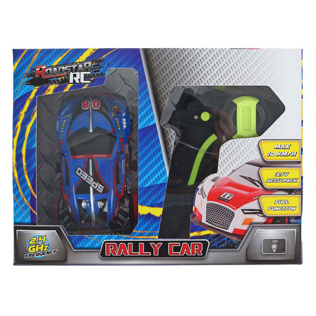 Van Manen Veenendaal BV Roadstar RC-gesteuertes Rallyeauto mit Licht 2,4 GHz blau, 13 cm