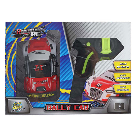 Van Manen Veenendaal BV Roadstar RC-gesteuertes Rallyeauto mit Licht 2,4 GHz rot, 13 cm