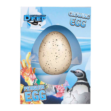Zieltiefes Ei mit wachsendem Pinguin, 6cm
