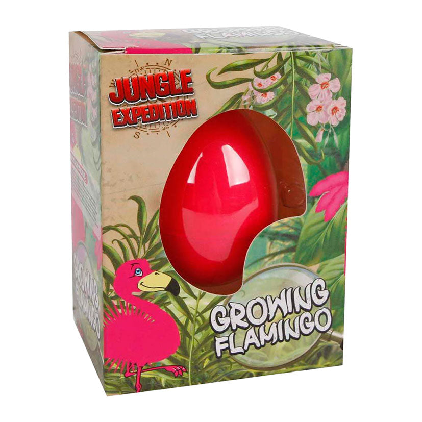 Dschungel-Expeditionsei mit wachsendem Flamingo, 6 cm