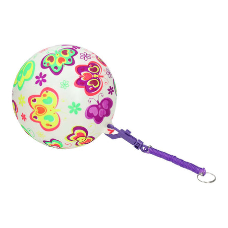 Spielball mit Schmetterlingen an einer Schnur, 21 cm