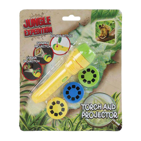 Taschenlampenprojektor für Dschungelexpedition mit 24 Bildern, 11 cm
