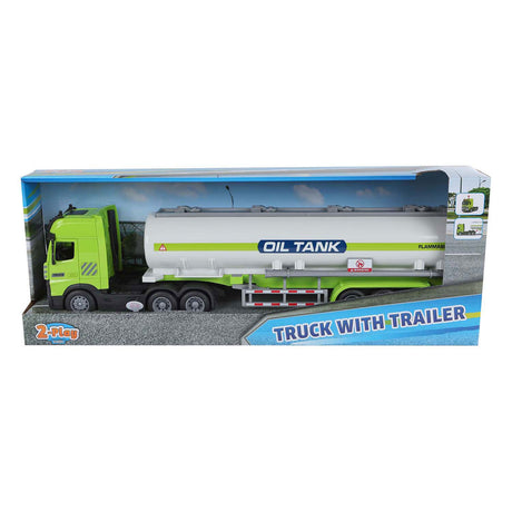 2-Spiel-Truck mit Tankauflieger, Reibungslicht und Sound, 38 cm