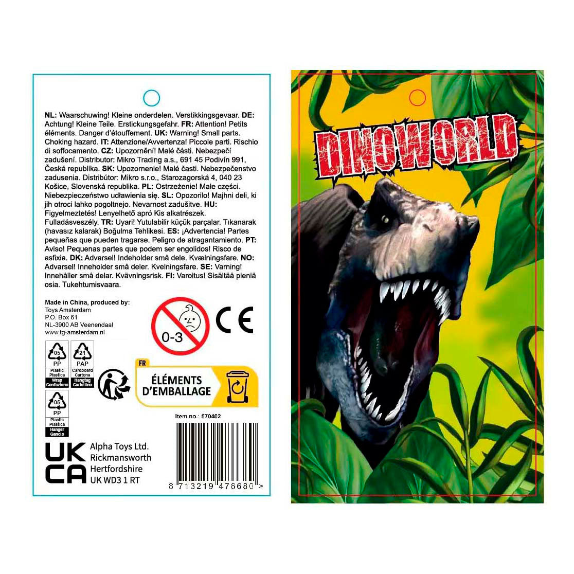 Dinoworld Dinosaurier-Spielset, 19-teilig.