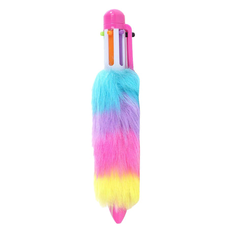 Glamouröser, flauschiger, mehrfarbiger Kugelschreiber