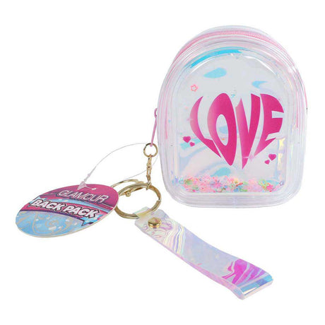 Holografischer Glamour-Rucksack am Schlüsselring