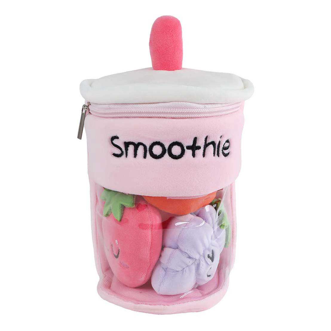 Flauschiger Menü-Plüsch-Smoothie mit 3 Fruchtstücken 25cm 3-fach sortiert