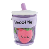 Flauschiger Menü-Plüsch-Smoothie mit 3 Fruchtstücken 25cm 3-fach sortiert