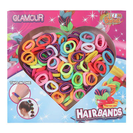 Glamour-Loom-Haargummis – 150 Stück.