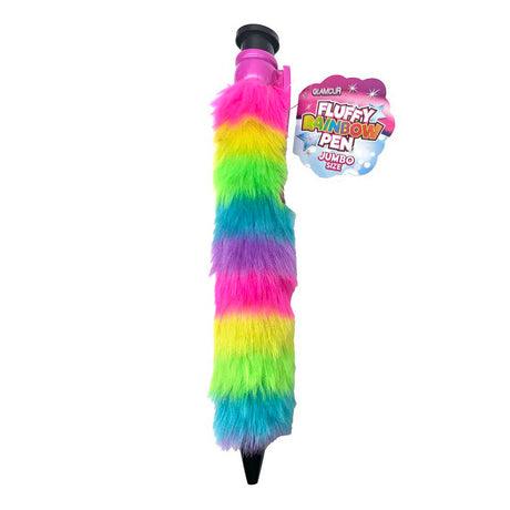 Glamouröser, flauschiger Jumbo-Regenbogenstift – 28 cm