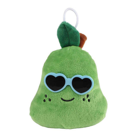 Flauschiges Menü Obstplüsch mit Sonnenbrille 4fach 6cm