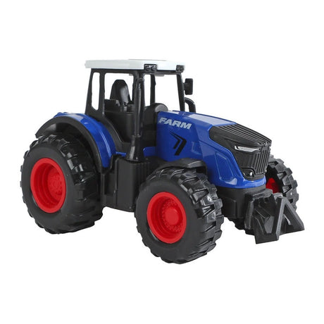 Kids globe metalen tractor pull back - 12 cm