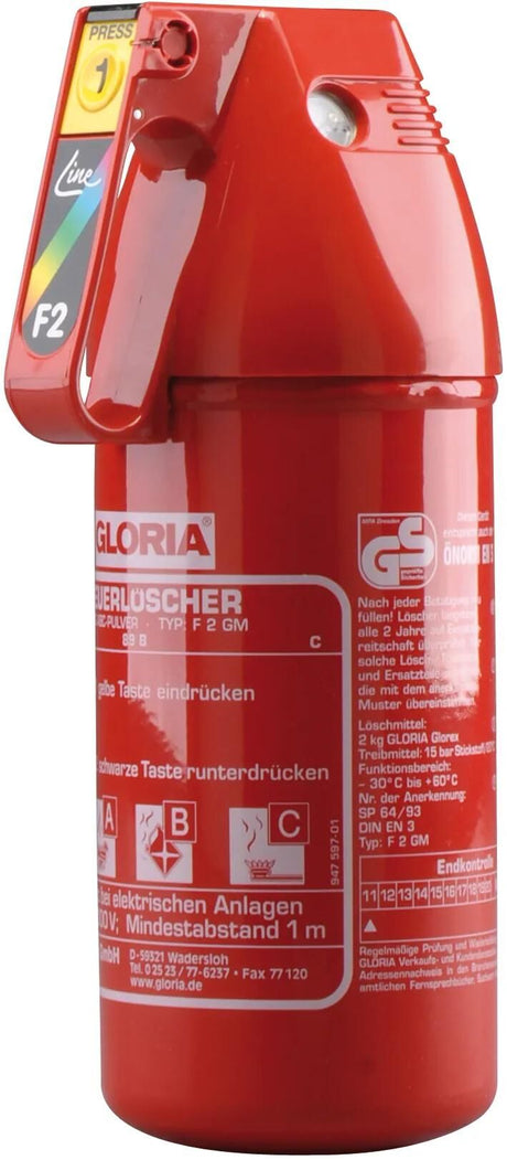 Gloria Feuerlöscher Easyline Feuerlöscher F2GM 2K