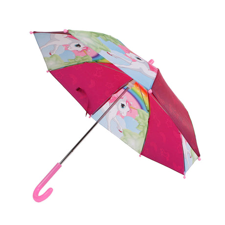 Einhorn-Regenschirm Mädchen 70 cm Polyester rosa