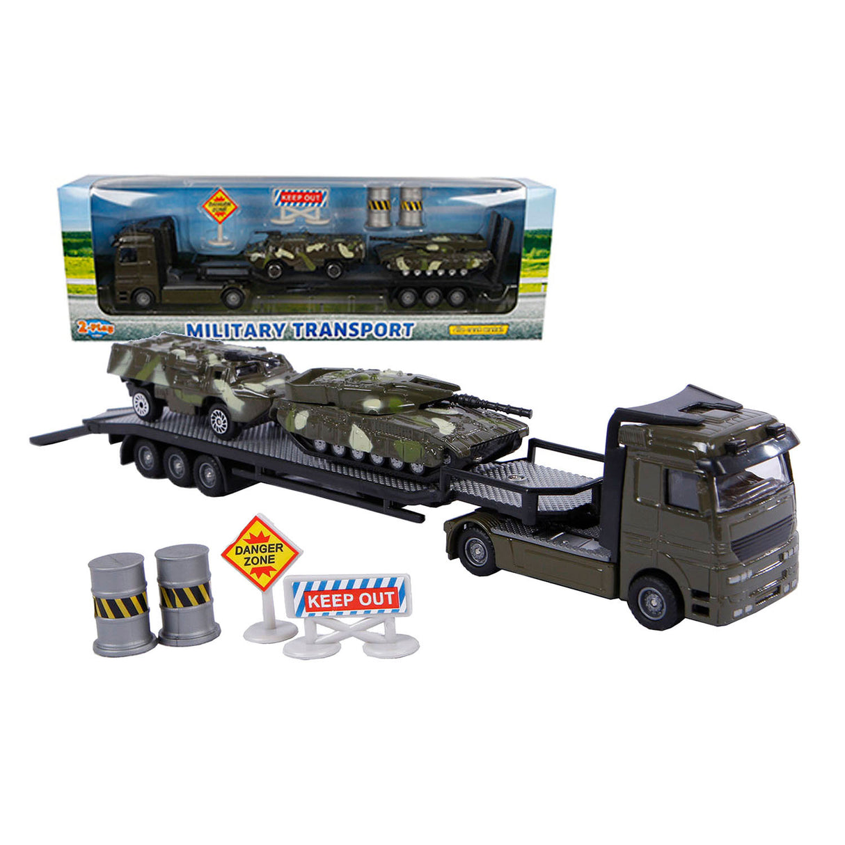 2-teiliger Militärtransporter + Panzer 24 cm