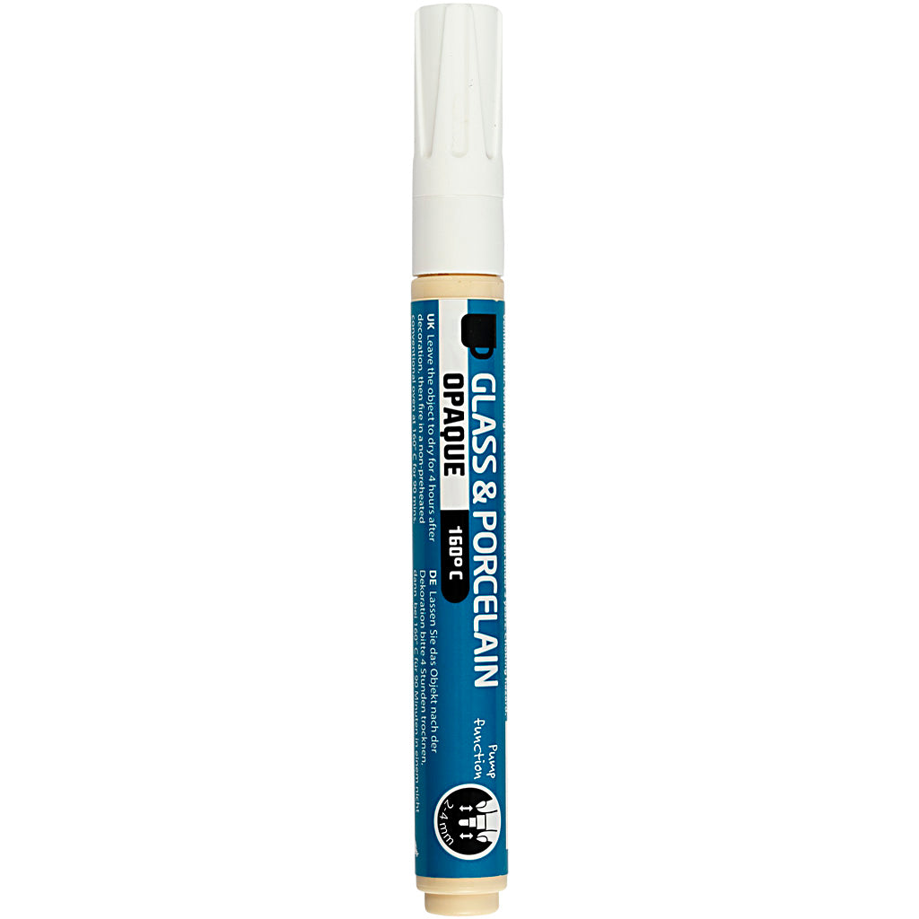 Kreativunternehmen https: www.cchobby.nl Glas-und-Porzellan-Marker-Liniendicke-2-4-mm-opak-weiß-1-teilig