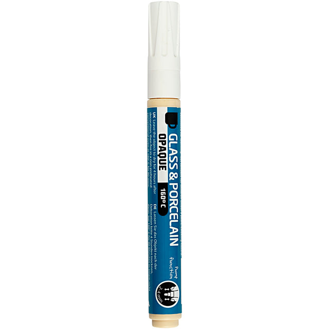 Kreativunternehmen https: www.cchobby.nl Glas-und-Porzellan-Marker-Liniendicke-2-4-mm-opak-weiß-1-teilig