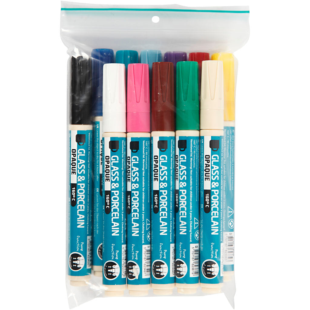 Kreativunternehmen https: www.cchobby.nl Glas-und-Porzellan-Marker-Liniendicke-2-4-mm-undurchsichtig-verschiedene-Farben-12-teilig-1-Box