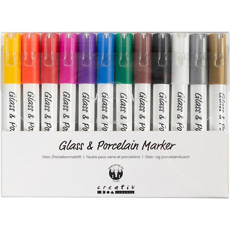 Kreativunternehmen https: www.cchobby.nl Glas-Porzellan-Marker-Liniendicke-1-2-mm-halbopak-verschiedene-Farben-12-teilig-1-Box
