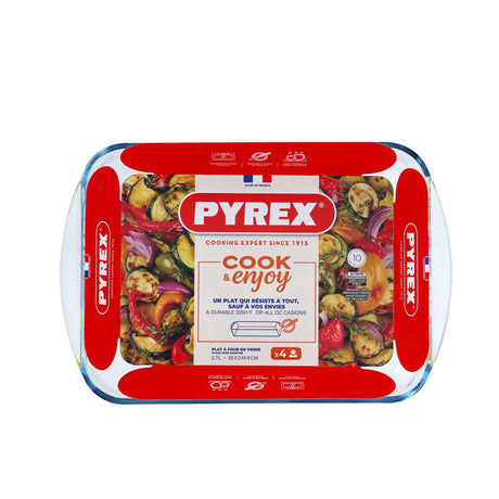 Pyrex rechteckige Glasbackform 2,6 Liter 35 x 23 x 5 cm – Auflaufformen – Backform