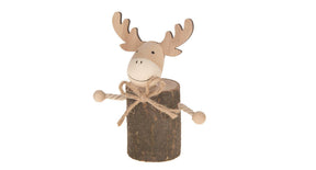 Wooden moose 8x5x12.5cm natural