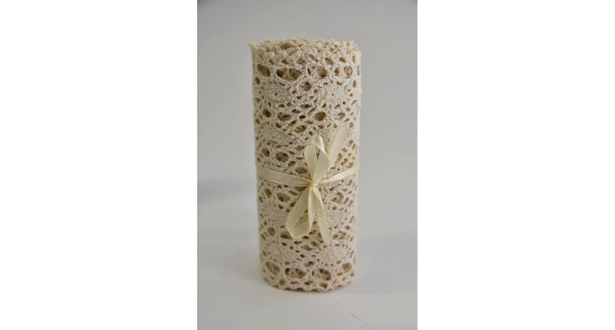 Stiffed lace cm15x1,8mt natural