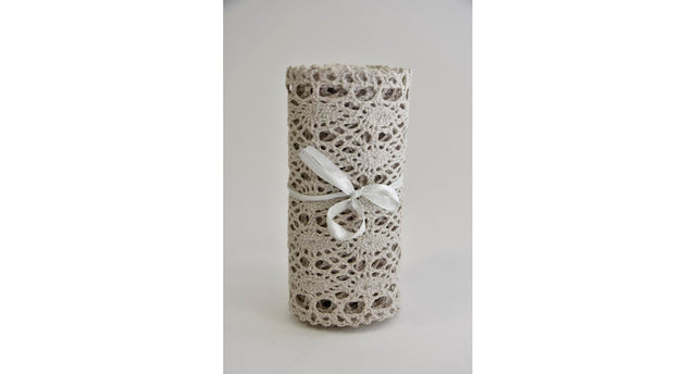Stiffed lace cm15x1,8mt light grey