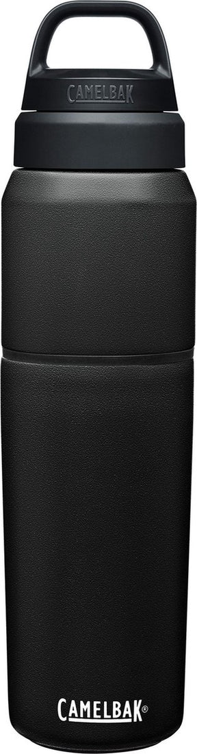 Camelbak Multibev Vakuum-Edelstahl – Wasserflasche mit abnehmbarem Kaffee-Tee-Becher – 650 ml + 500 ml – Schwarz Schwarz (schwarz schwarz)