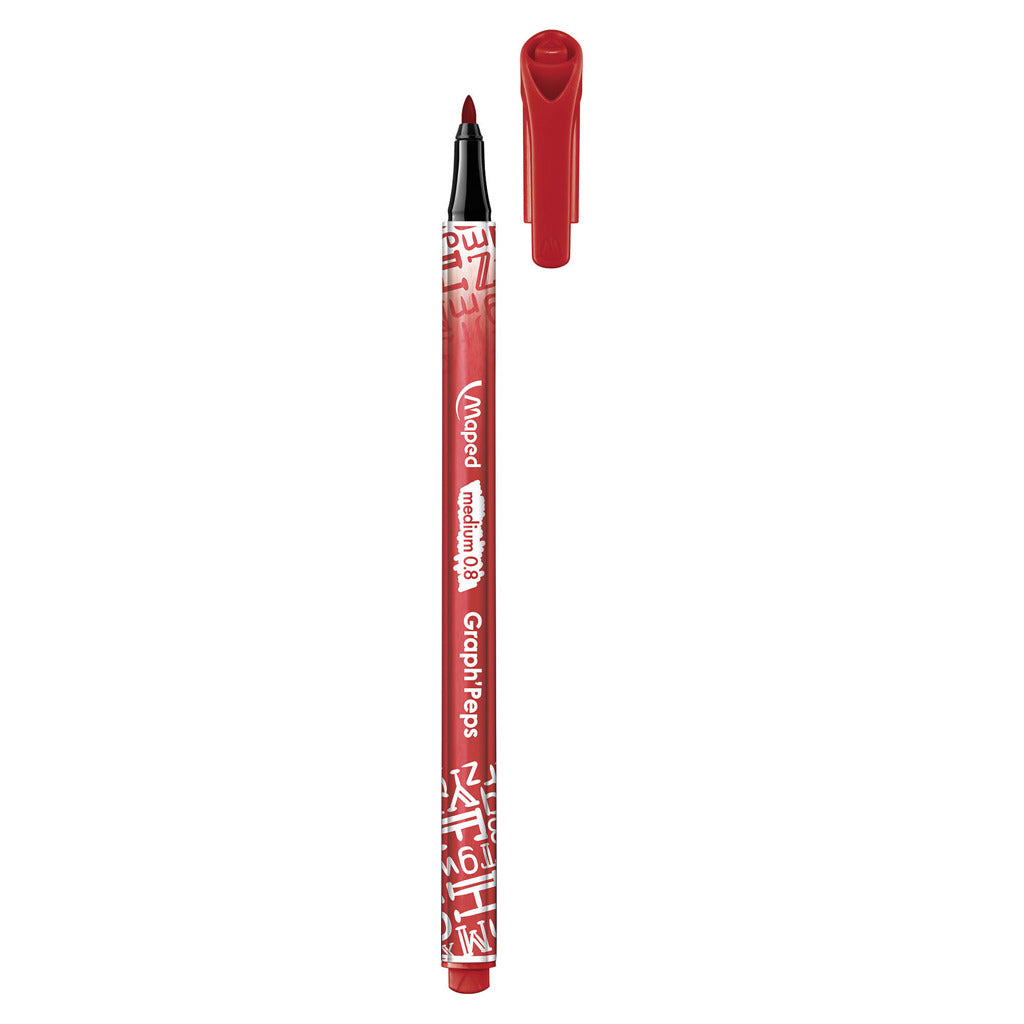 Maped Graph rsquo;peps Fineliner, 12 Farben, 0,8 mm