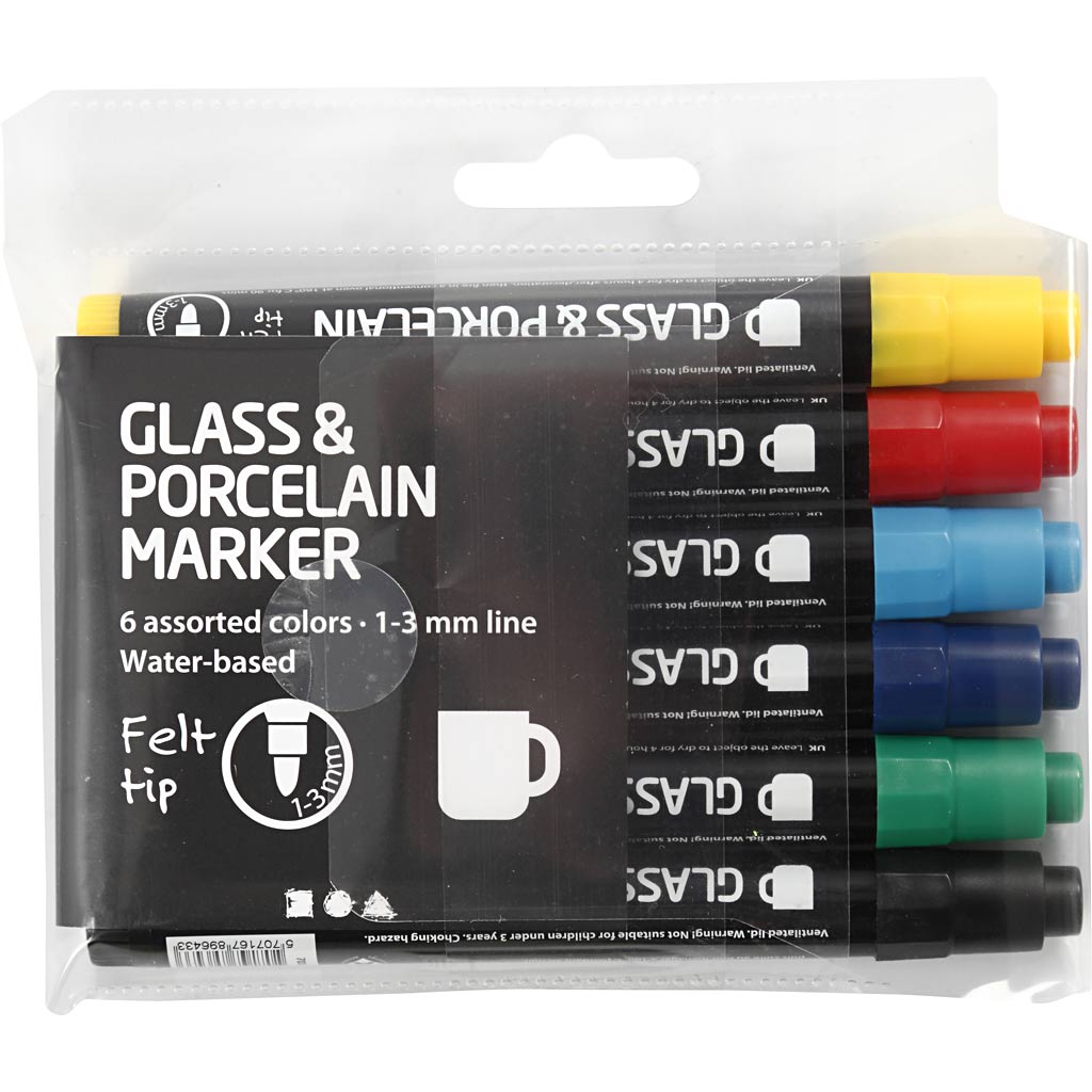 Creativ Company Glass und Porzellanstaaten, 6st.