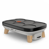 Tefal Tefal PY900D12 Elektrische Cr ecirc;pe-Grillplatte, Schwarz, Grau, Holz
