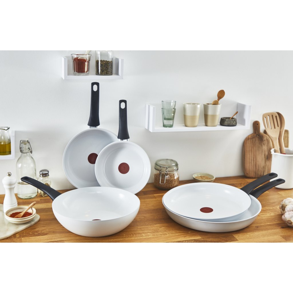 Tefal Kochgeschirr Tefal Keramik Control Bratpfanne 24 cm weiß