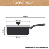 Tefal C42432 Renew+ Keramik-Bratpfanne 24 cm mit Deckel