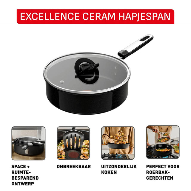 Tefal Excellence Keramik-Bratpfanne ø24 cm + Deckel
