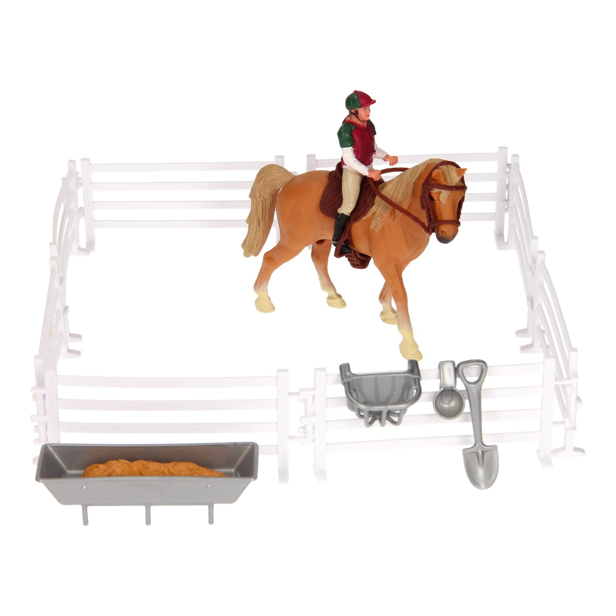 Kinder Globe Globe Globe Play Set Horse, Rider mit Accessoires, 1:24