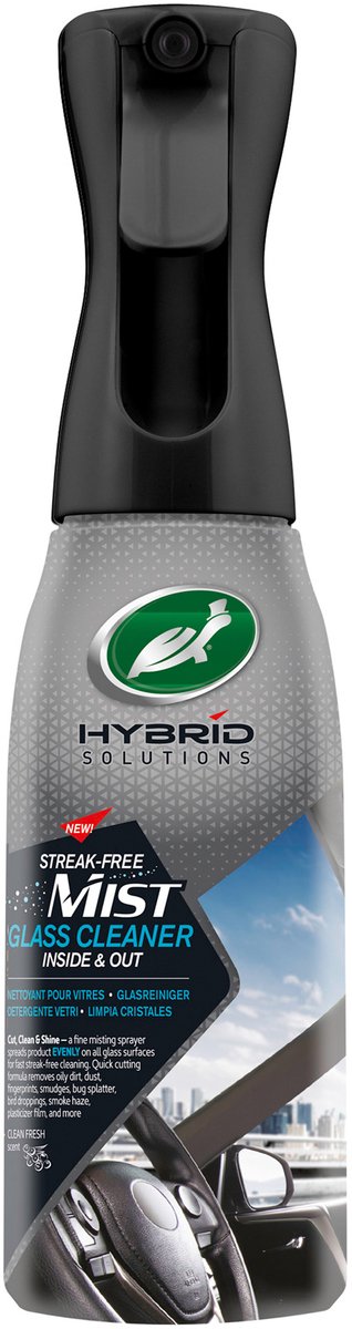 Turtle Wax HS streifenfreier Nebelglasreiniger – einzigartiger Autoglasreiniger – für drinnen und draußen – reinigt und glänzt in einem Schritt – entfernt Staub, Flecken, Fingerabdrücke und Insekten – für ein streifenfreies Ergebnis – 591 ml