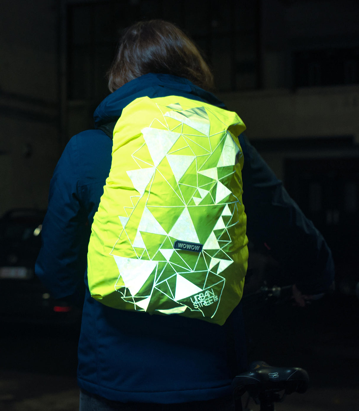 Wowow Regenhülle für die urbane Straßenlinie. Rucksack Regenhülle Tasche cov.urban street yel.
