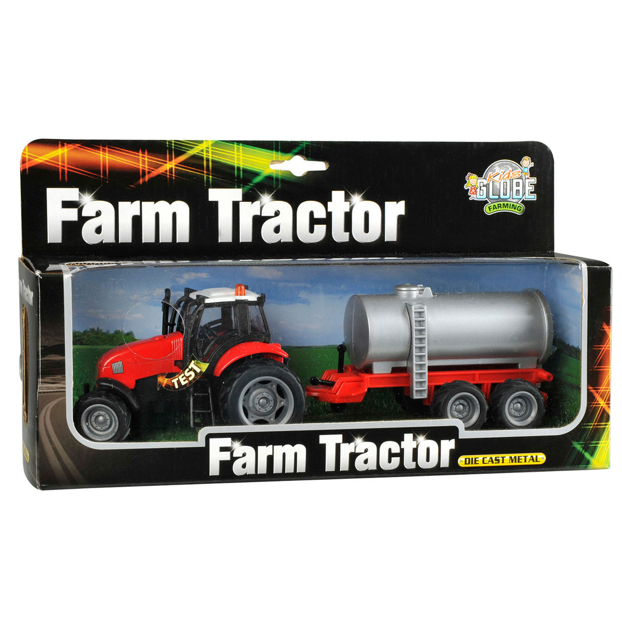 Kinder-Globus-Traktor mit Anhänger-Lichtsound 1:32