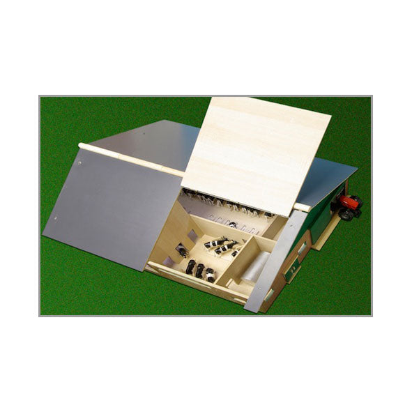 Kids Globe Laufstall Stall Holz mit Melkanlage 1:32