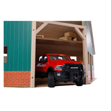 Kids Globe Globe Globe Shed Corner Wood für 2 Traktoren 1:16