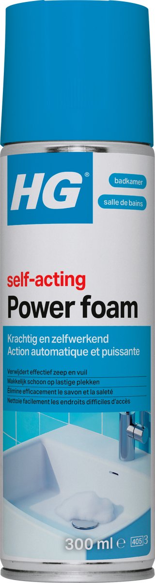 Merkloos sans marque hg - badkamer - badkamerreiniger - power foam badkamer - zelf-activerend - 300 ml - 1 stuk