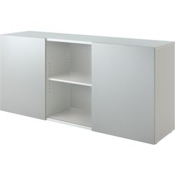 Bachschrank mit Schiebetüren Hammerer 2FH Silber, Weiß