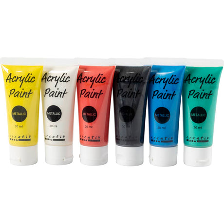 A-Color Acrylfarbe Metallic, Metallic, Standardfarben, 6x20 ml 1 Dose