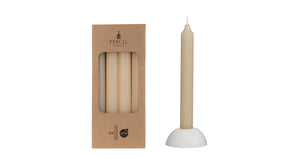 Set 4 pencil candle h.20 ø2,2 cm creme