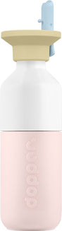 Dopper steel drinkfles 350 ml x flip straw - soft pink - roestvrij staal