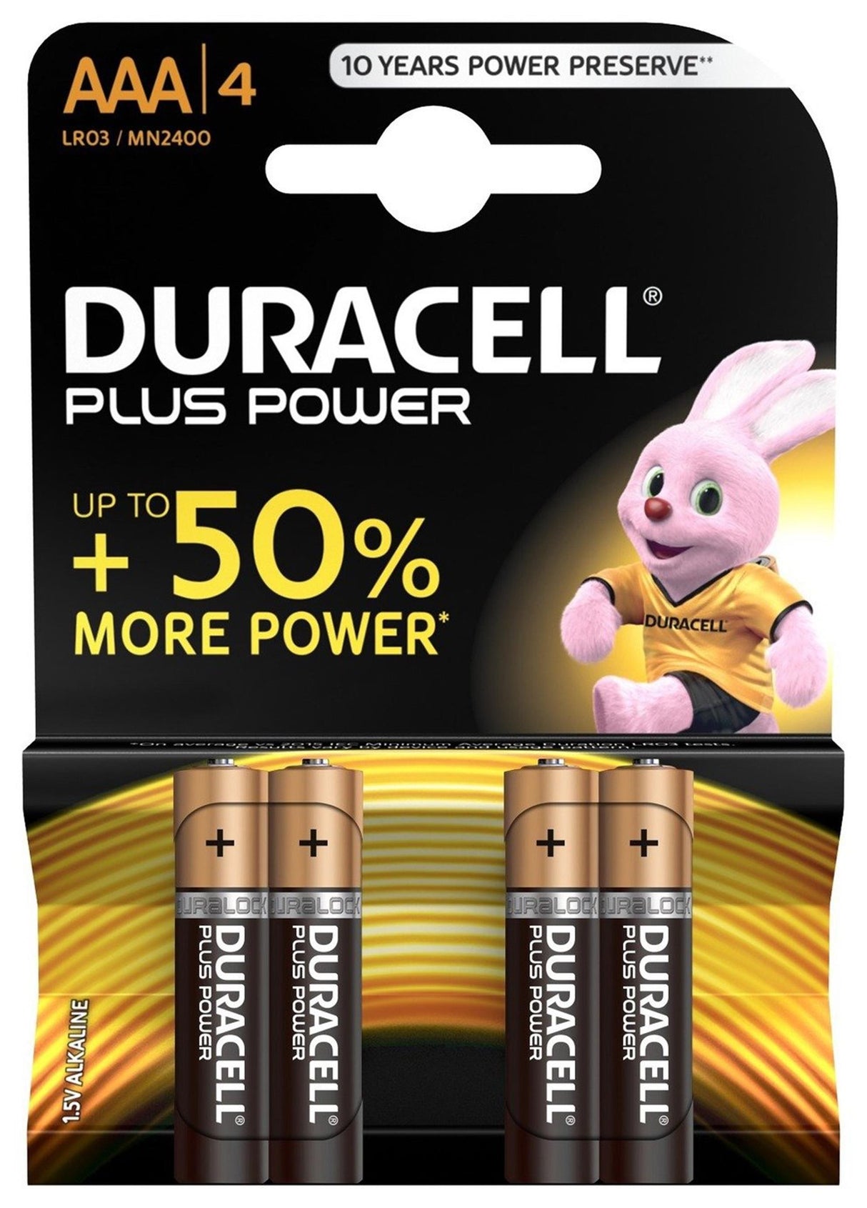 Duracell Plus Power AAA-Batterie 4 Stück