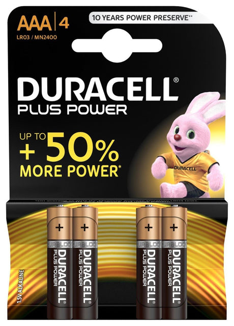 Duracell Plus Power AAA-Batterie 4 Stück