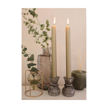 Ideas 4 Seasons Dinner Candle Bliss Gold, 3er-Set, Maße: 2,2 x 25 cm